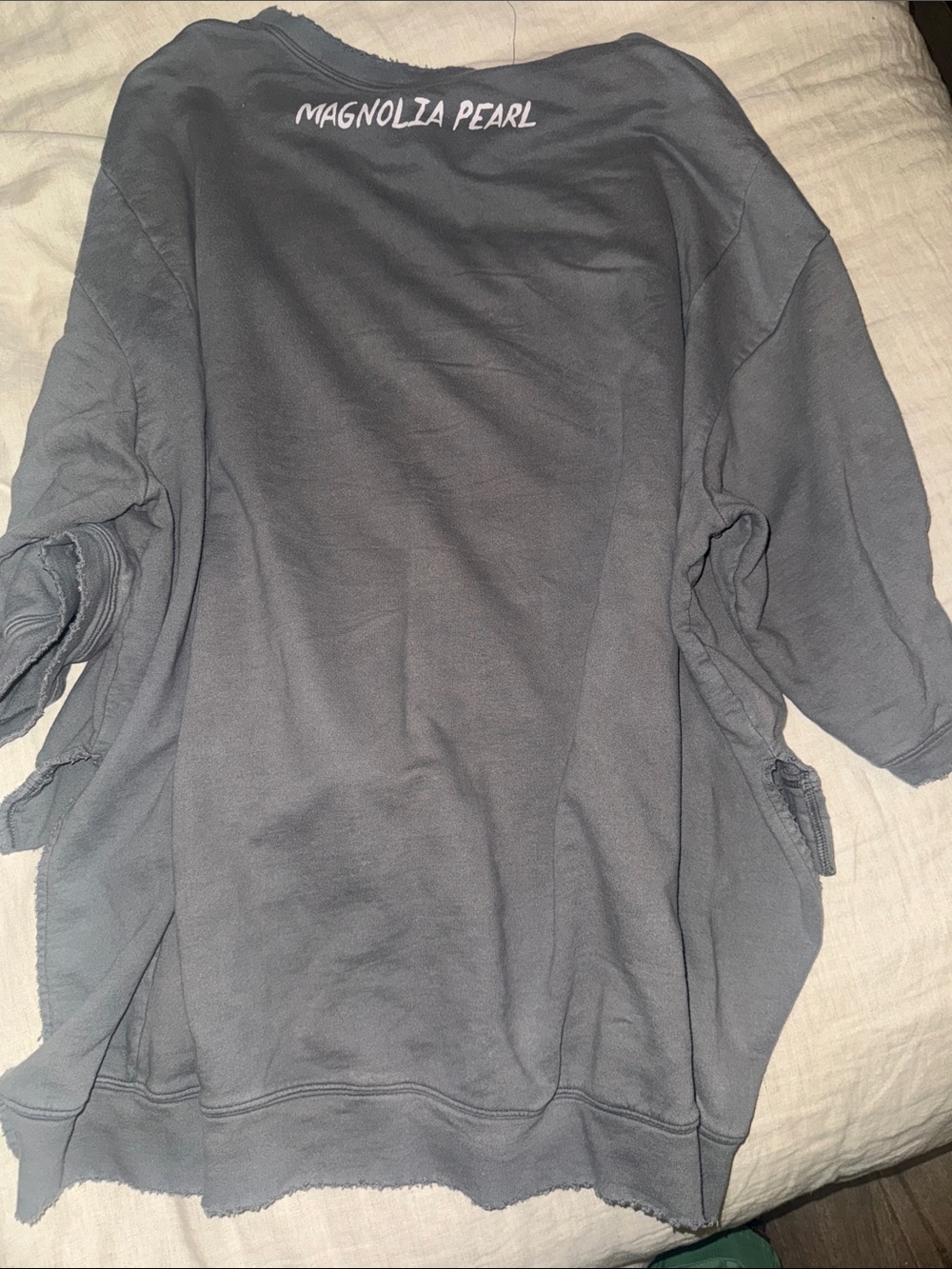 Magnolia Pearl Black Raw-Edge Graphic Top - Picture 3 of 5